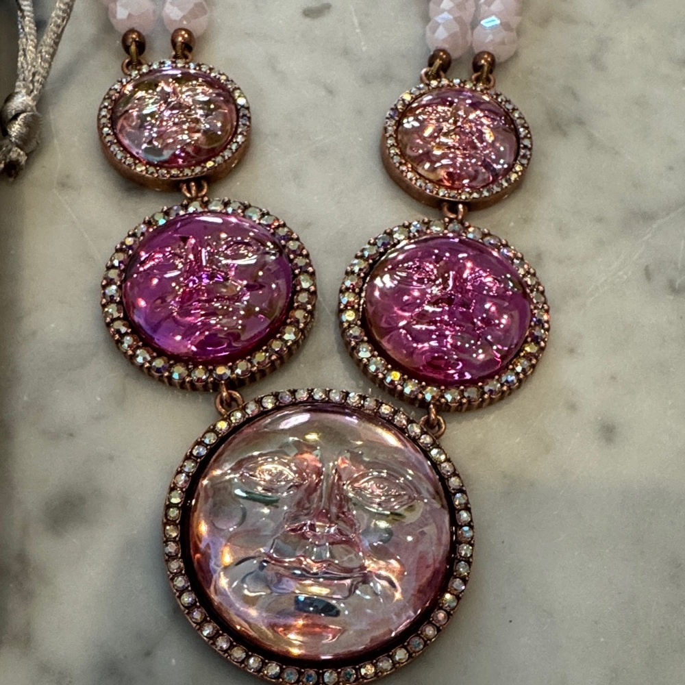 Kirks Folly Sea View Water Moon Necklace In Pink Tones View 2